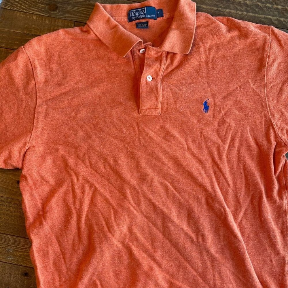 Mens Orange Size Large Polo